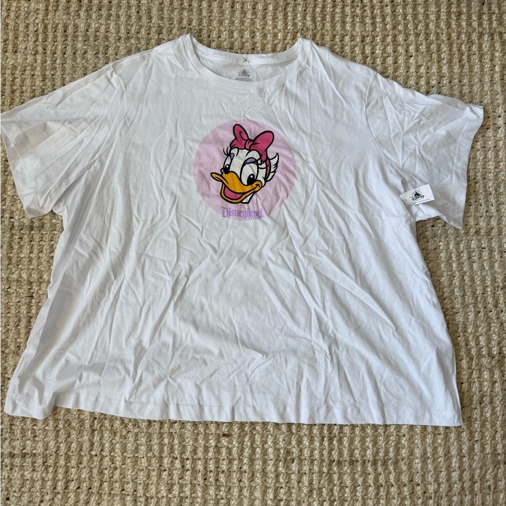 Disney White Tee with Pink and Yellow Design